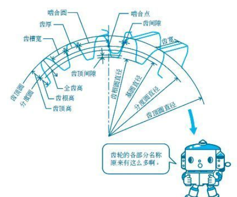 齒輪參數(shù)示意圖